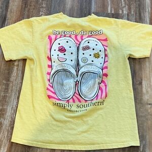 Simply Southern Kids Yellow Tee with Fun Graphic